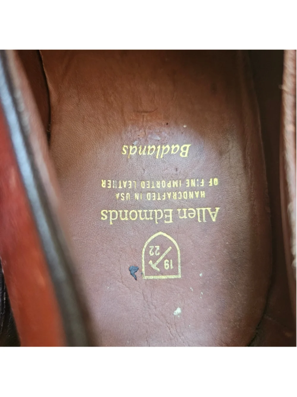 Allen Edmonds Badlands Brown Leather Dress Shoes Mens 11D
